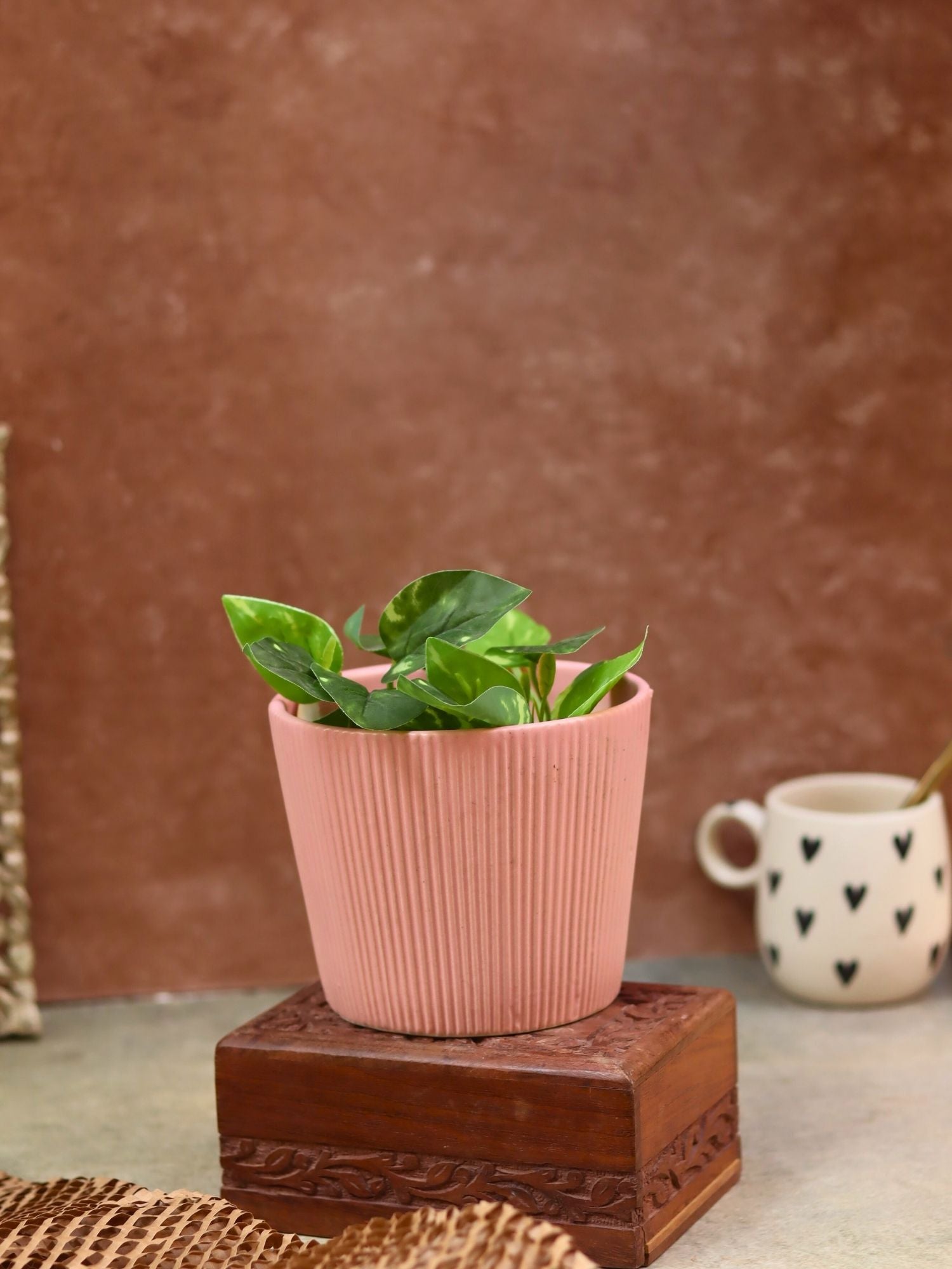 Rosy Pink Planter made by ceramic