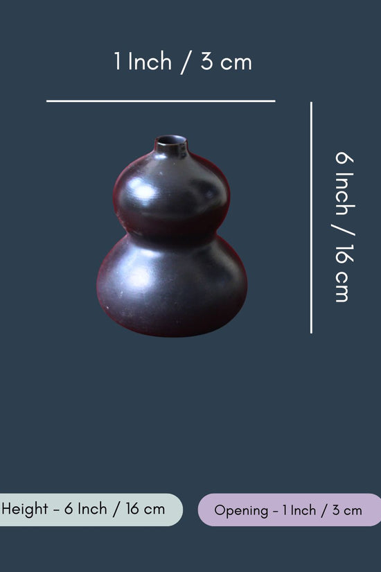Black Moulded Vase