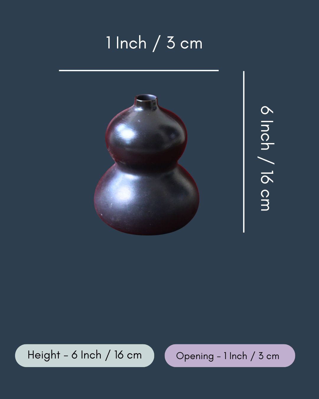 Black Moulded Vase