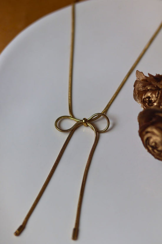 Anti tarnish Bow Necklace