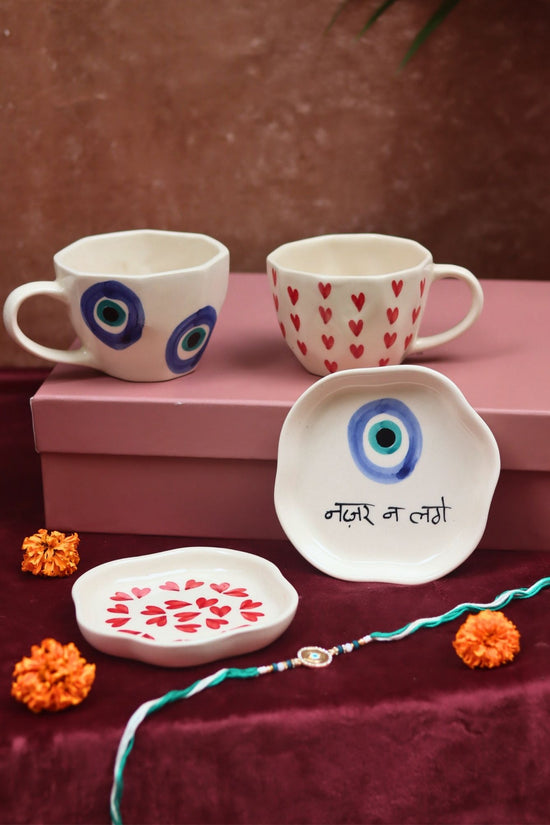 The Heart & Evil eye Luxe Rakhi Gift Hamper with premium quality material