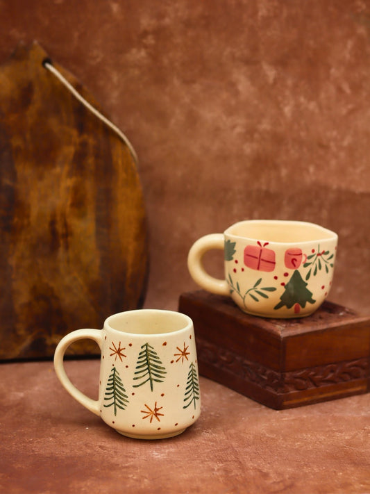 Handmade Set of 2 - The X-Mas & Cozy Christmas Mug