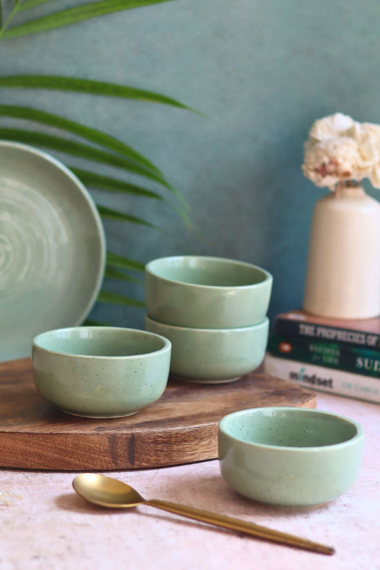 Set of 4 - Sage Green Katori handmade in india
