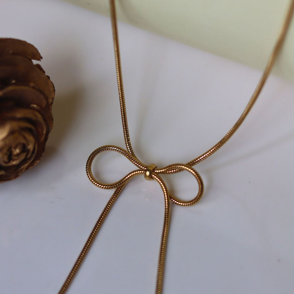 Bow Necklace handmade with premium quality material