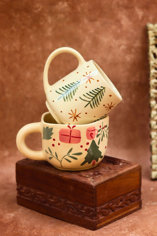 Set of 2 - The X-Mas & Cozy Christmas Mug made by ceramic