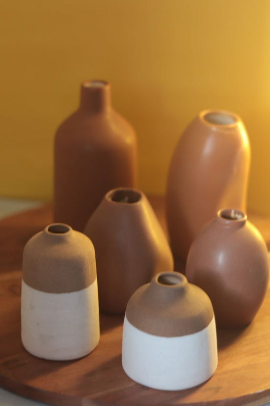 Set of 6 Rustic Elegance Vases (for the price of 5) made by ceramic