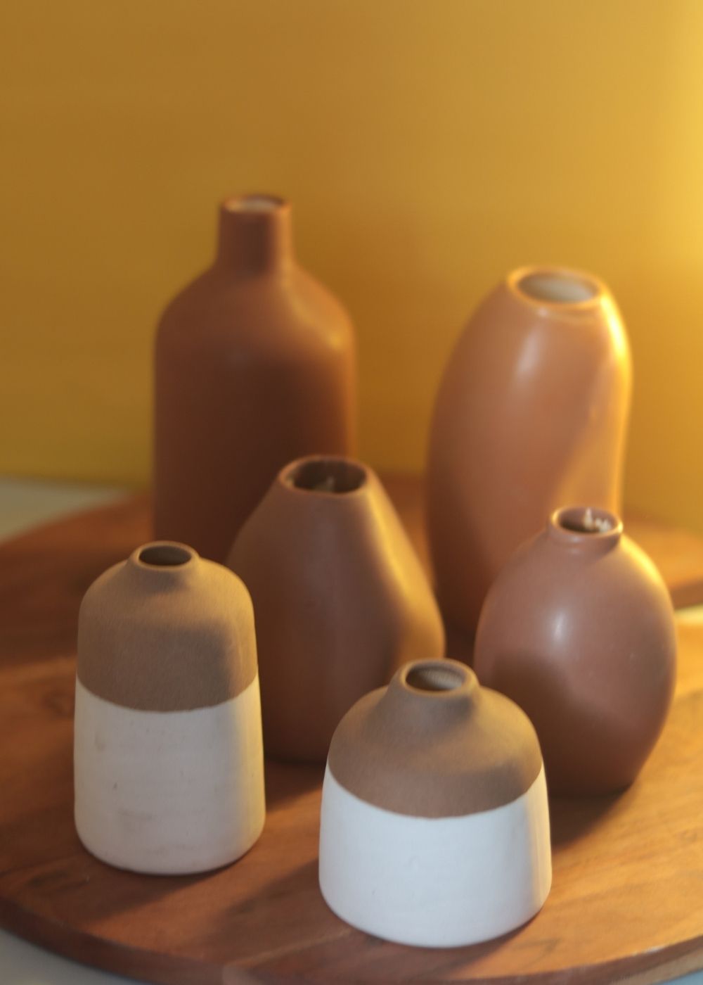 Set of 6 Rustic Elegance Vases (for the price of 5) made by ceramic