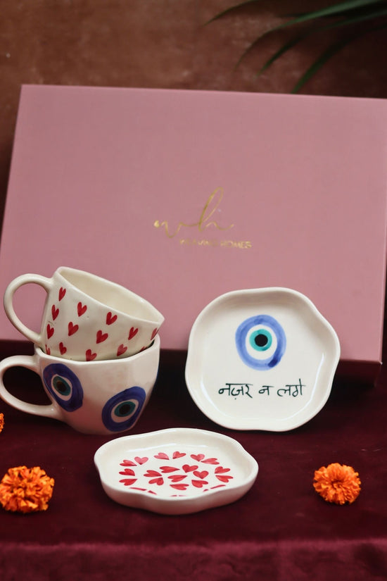 The Heart & Evil eye Luxe Gift Hamper made by ceramic