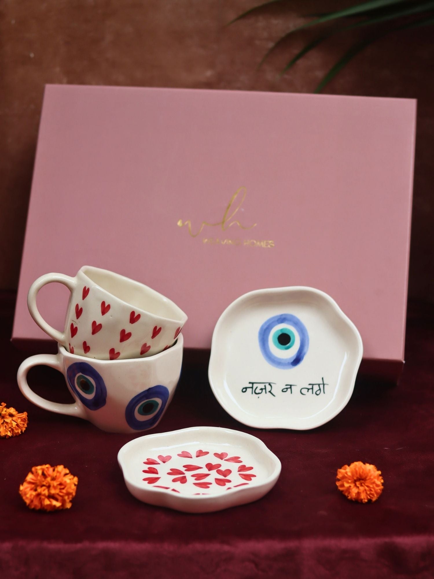 The Heart & Evil eye Luxe Gift Hamper made by ceramic