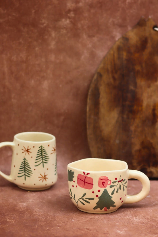 Set of 2 - The X-Mas & Cozy Christmas Mug handmade in india