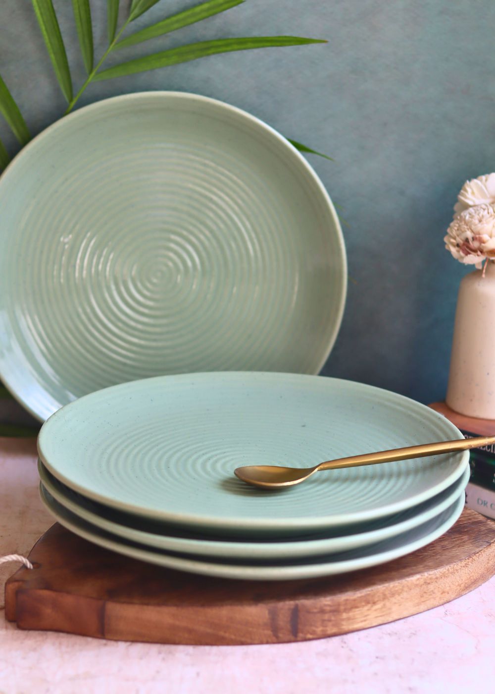 Set of 4 - Sage Green Dinner Plate with premium quality material