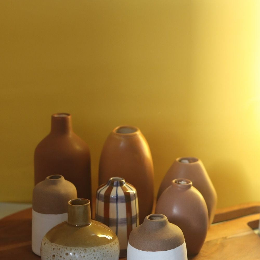 Handmade Set of 8 Serenity Vases