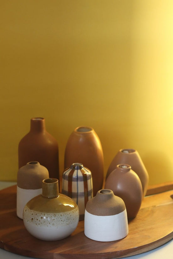 Handmade Set of 8 Serenity Vases