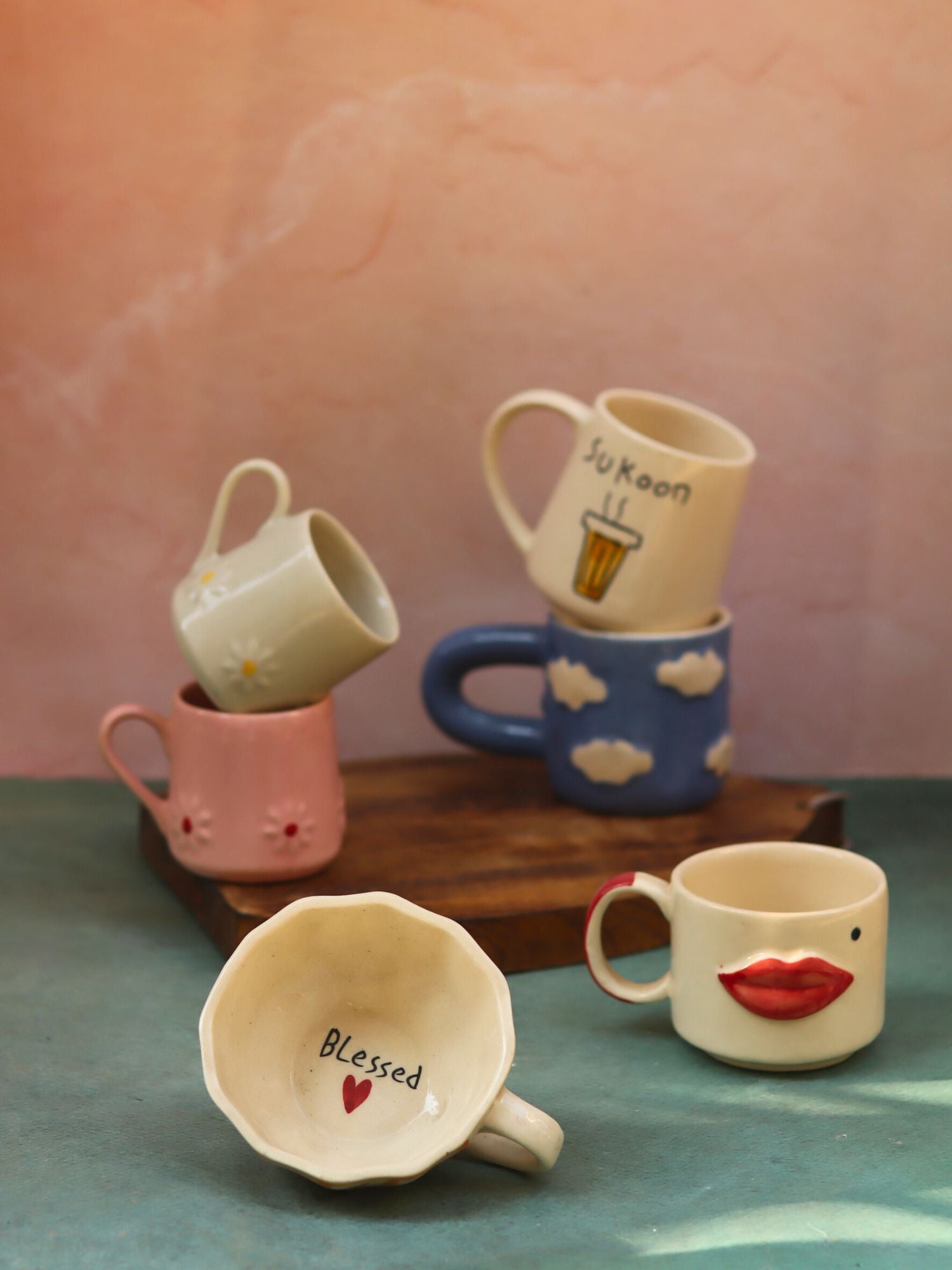 Set of 6 Aesthetic Brew Mugs (for the price of 5)