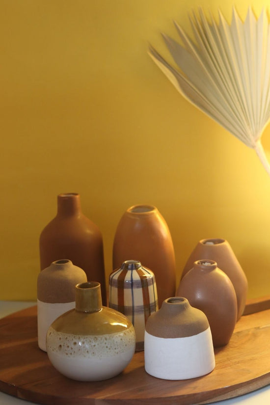 Set of 8 Serenity Vases made by ceramic