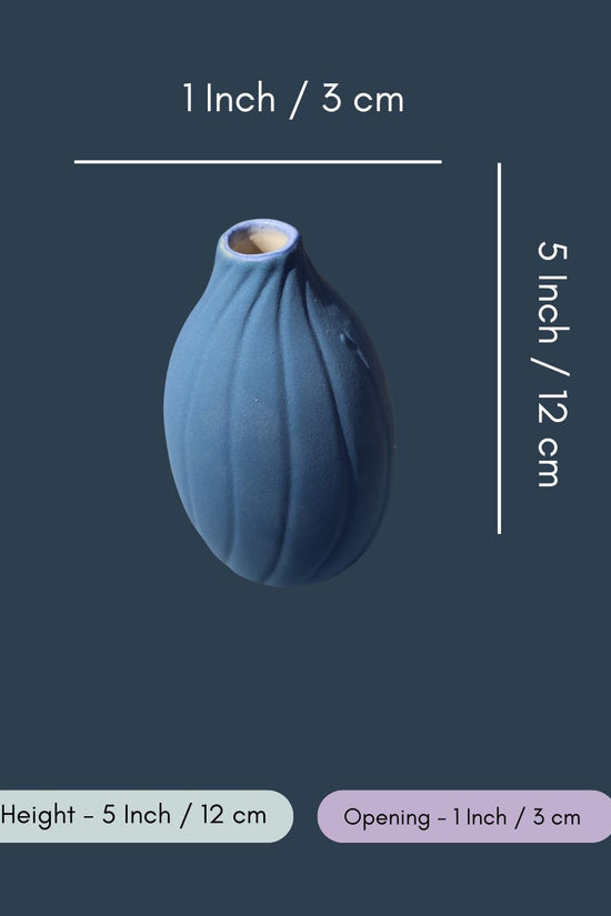 Sanded Blue Vase