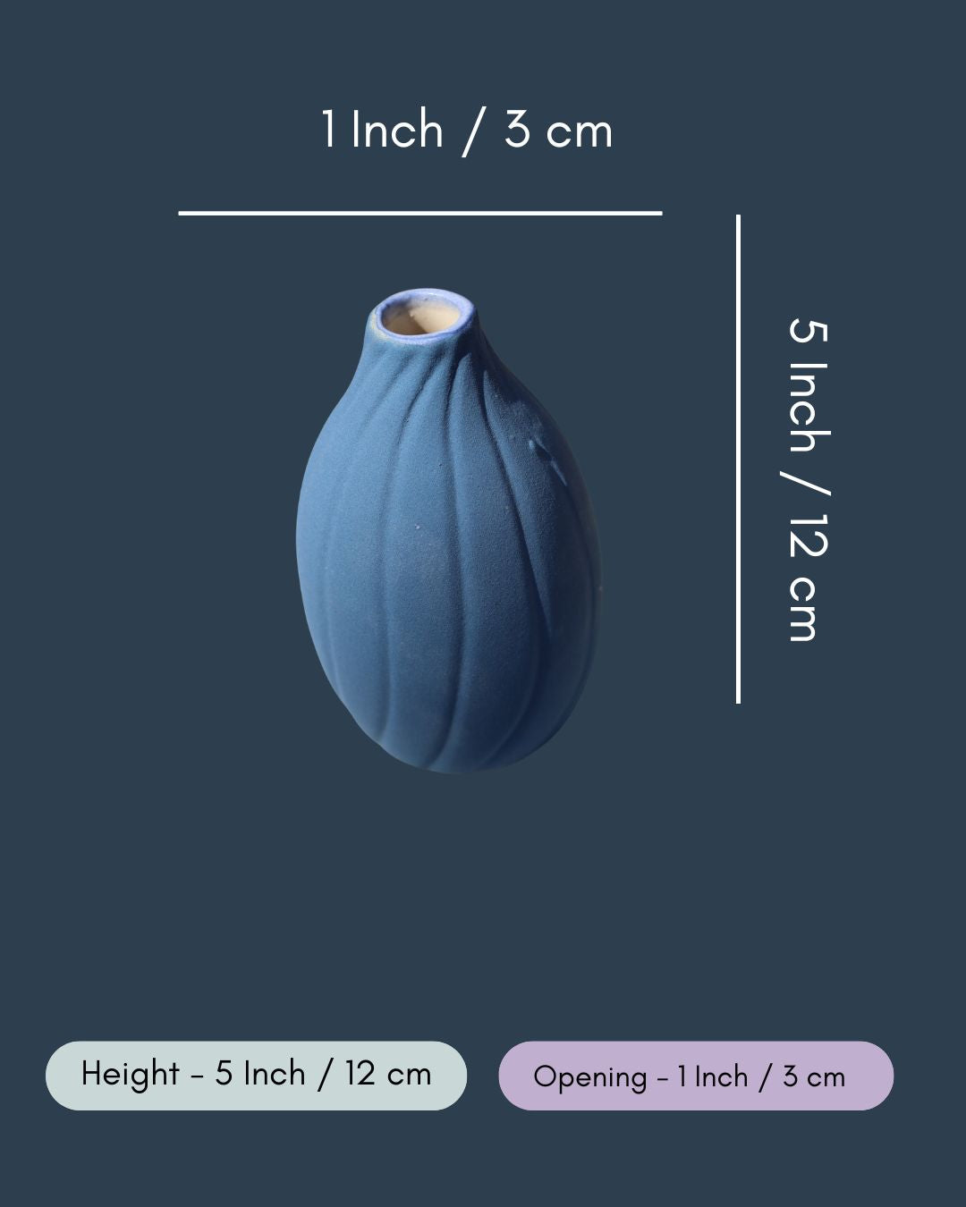 Sanded Blue Vase