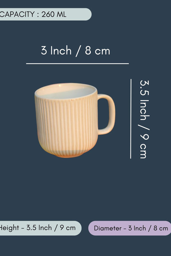 White Lined Mug