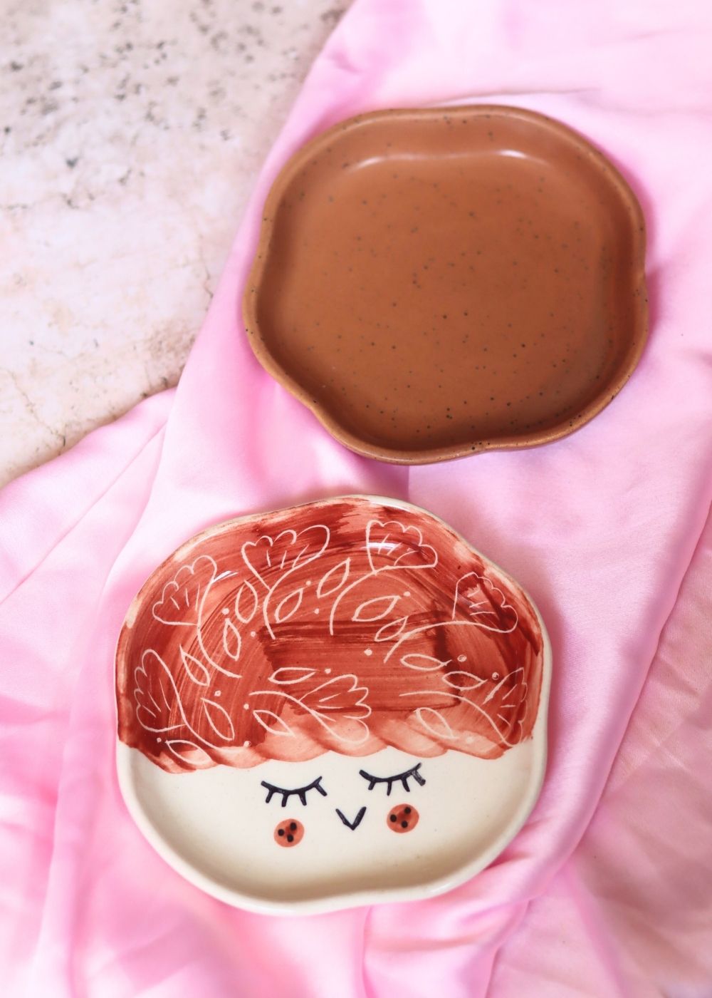 Rust & Tweety Handmade Dessert Plate handmade in india