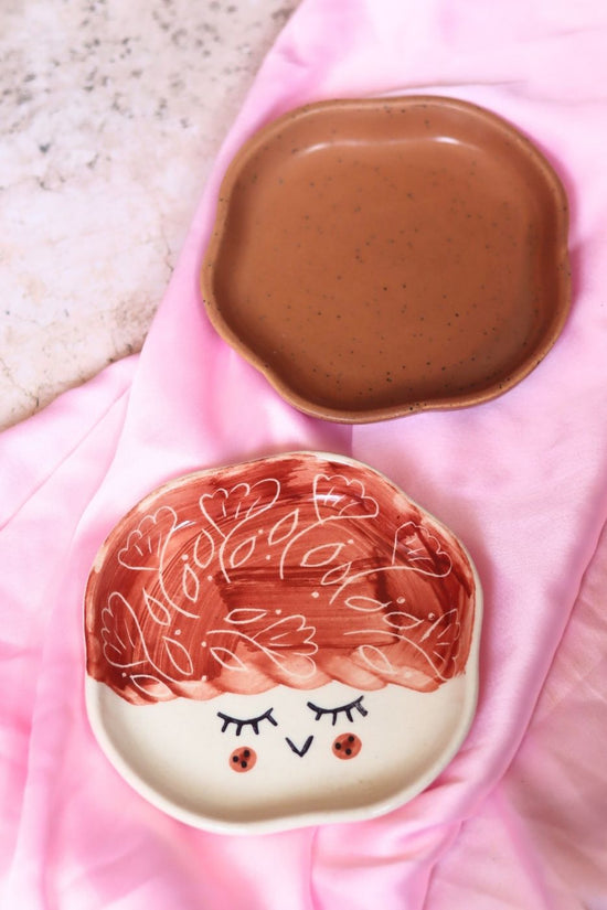Rust & Tweety Handmade Dessert Plate handmade in india