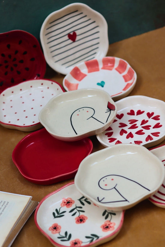 Set of 10 Bite Bliss handmade dessert plate (for the price of 7)