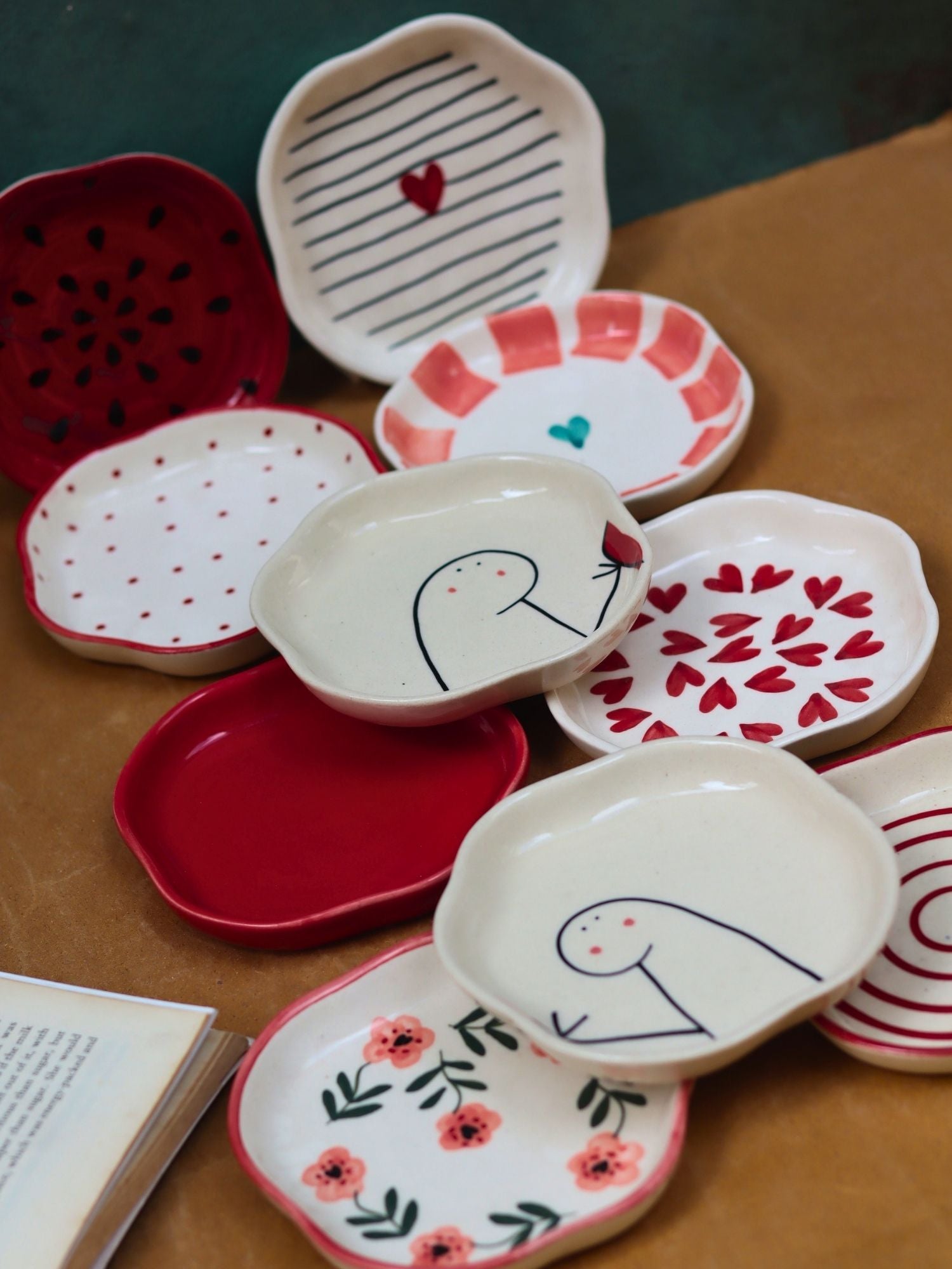 Set of 10 Bite Bliss handmade dessert plate (for the price of 7)