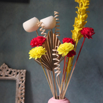 Natural dried flowers bouquet in vase