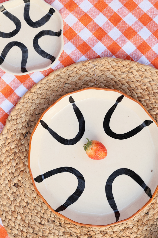 handmade abstract snack plate & dessert plate 