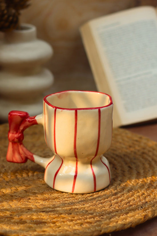 Bow Handle Mug handmade in India