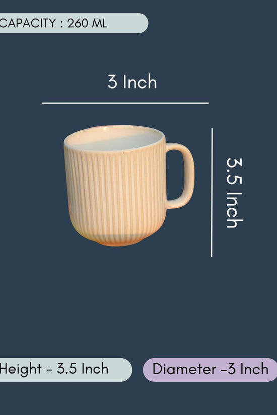 White Lined Mug