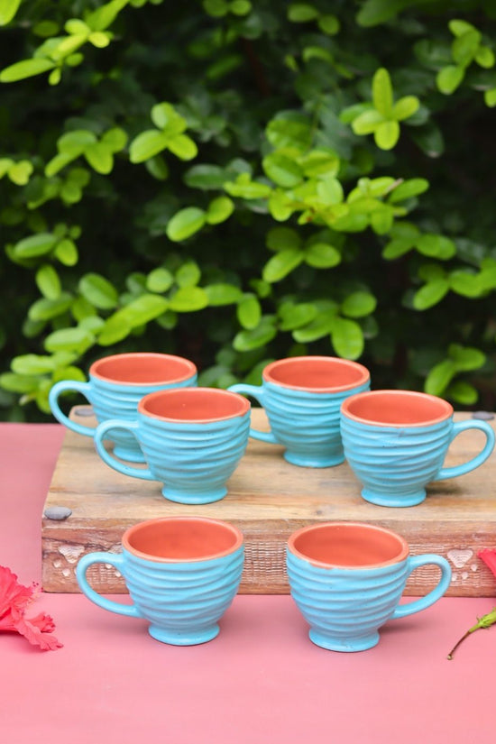 handmade Set of 6 - Sky Torrent Chai Cup