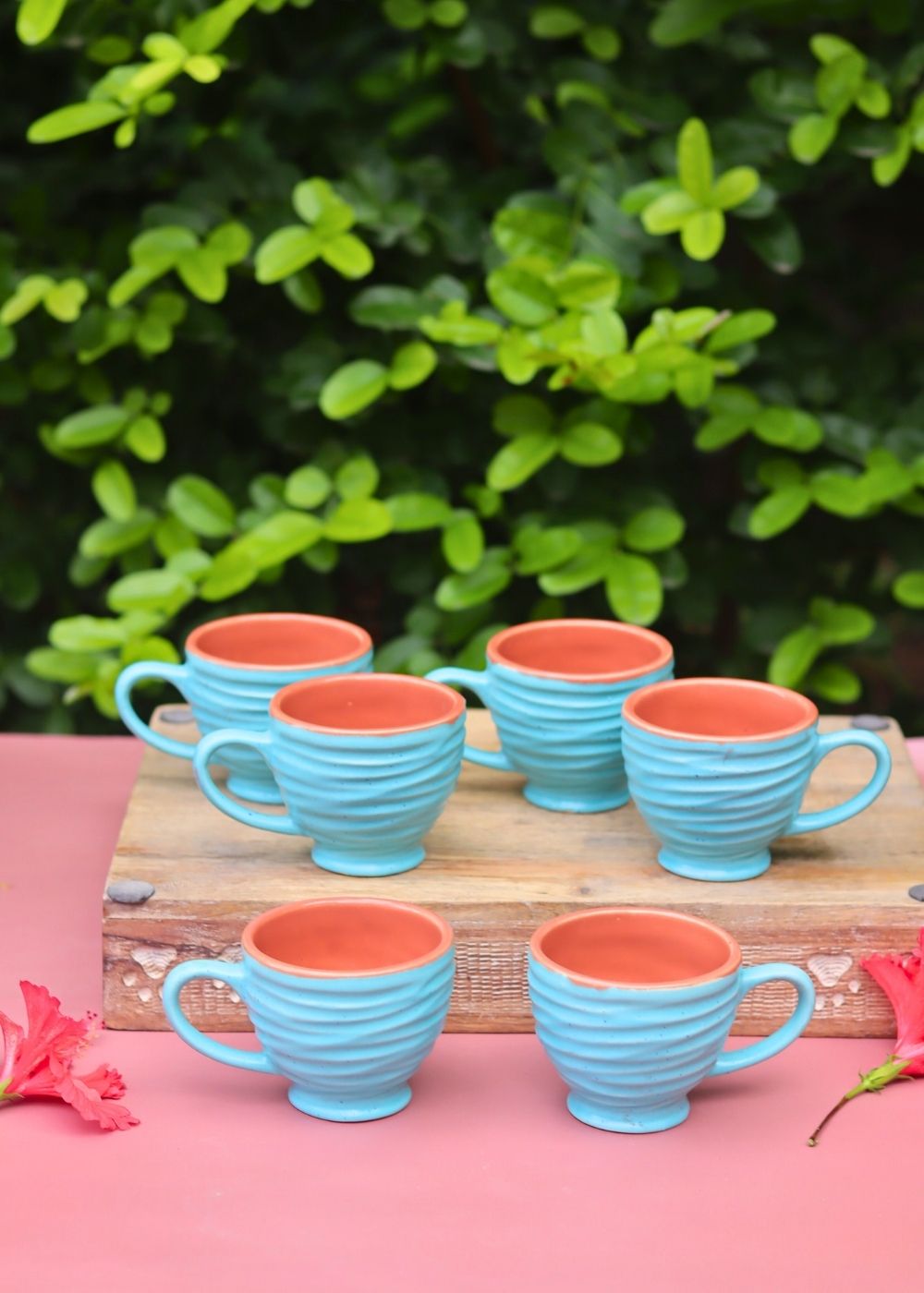 handmade Set of 6 - Sky Torrent Chai Cup