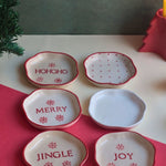 Set of 6 Merry & Bright Dessert Plates (for the price of 5) with premium quality material