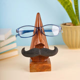 moustache specs stand made by wood