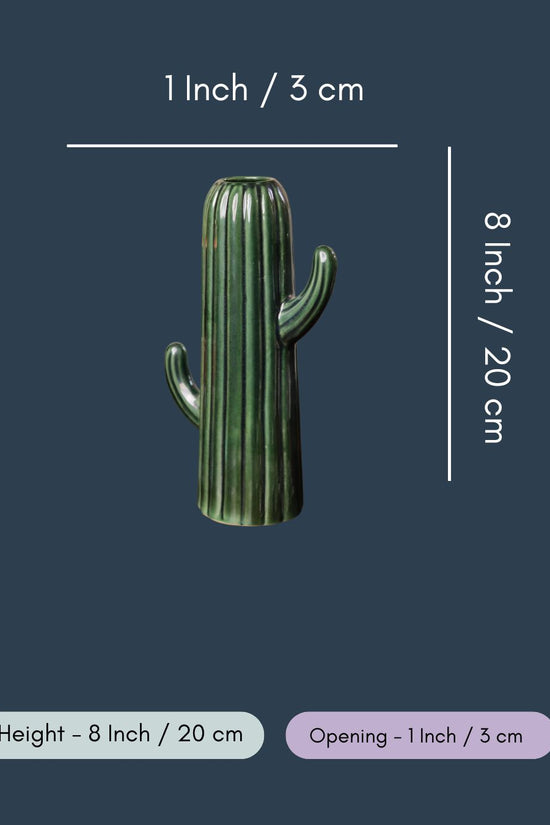 Small Green Cactus Vase
