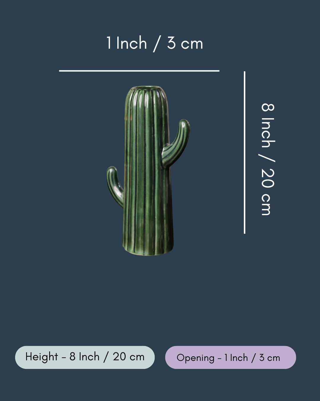 Small Green Cactus Vase