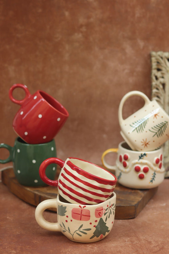 Set of 6 Christmas Sparkle Mugs Combo (for the price of 5) with premium quality material