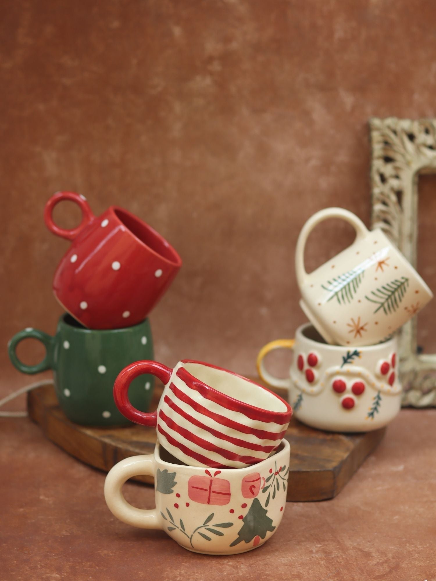 Set of 6 Christmas Sparkle Mugs Combo (for the price of 5) with premium quality material