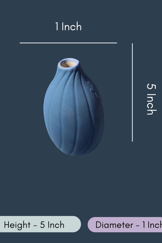Sanded Blue Vase