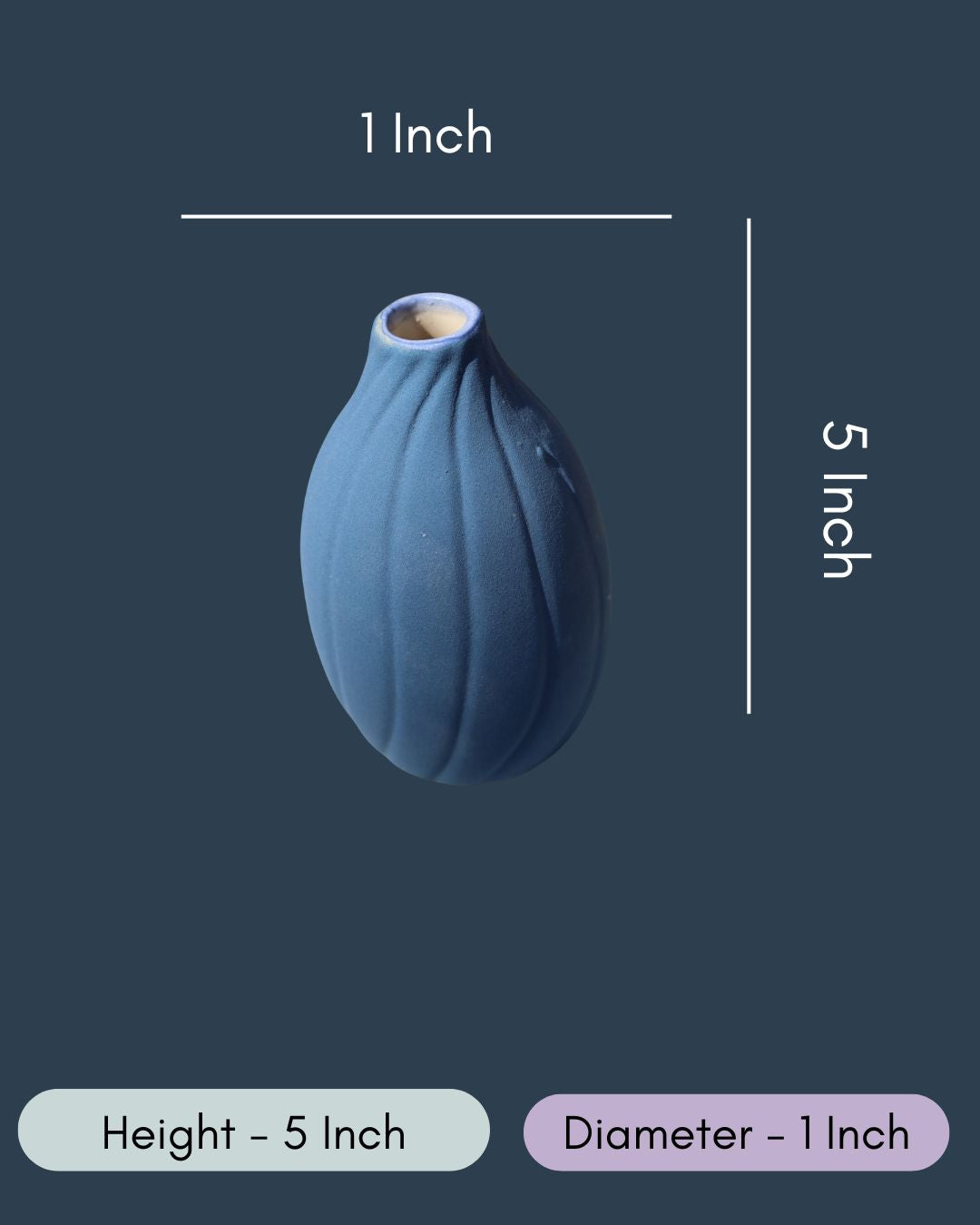 Sanded Blue Vase