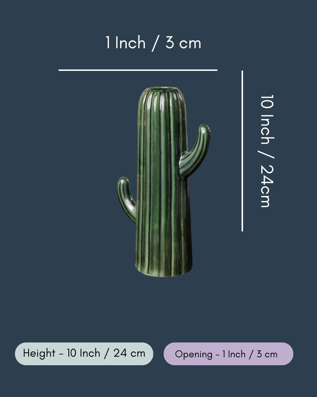 Big Green Cactus Vase
