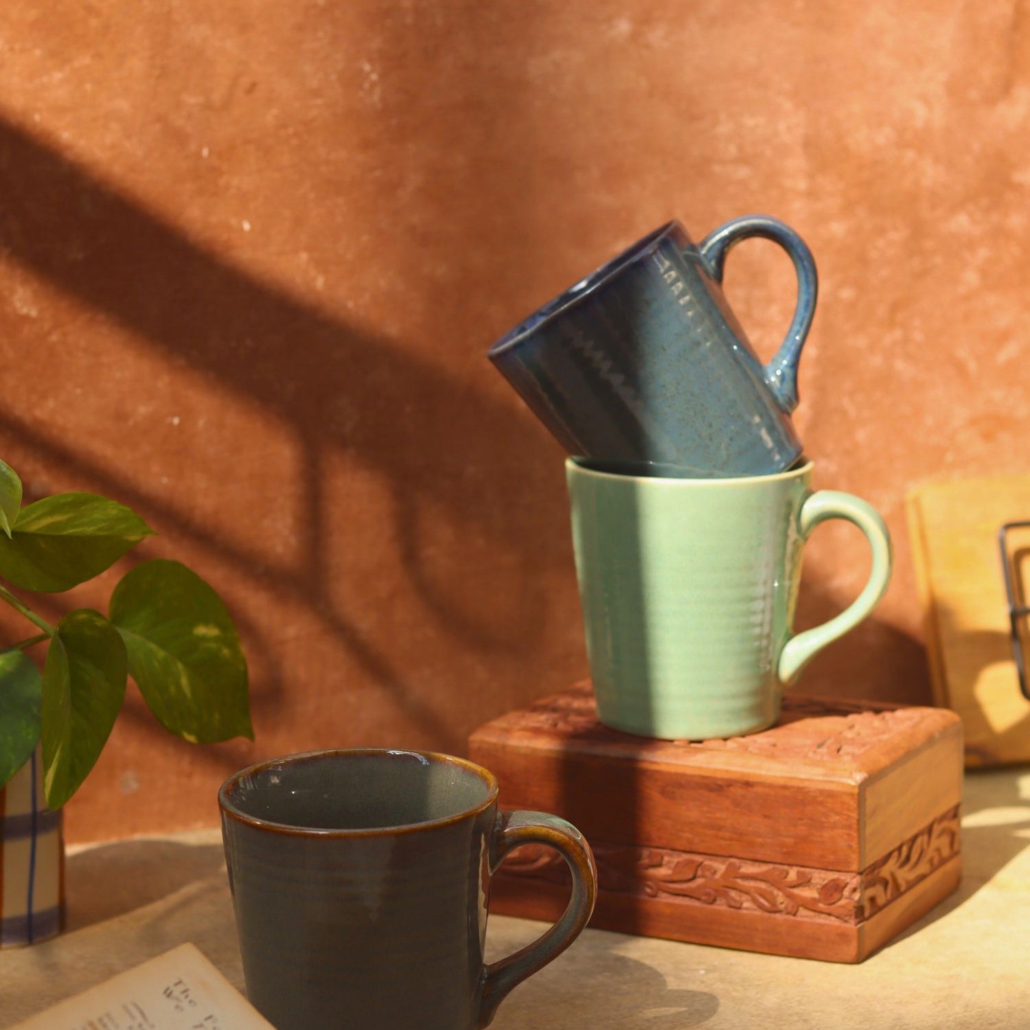 Set of 3 - Essential Coffee Mug made by ceramic