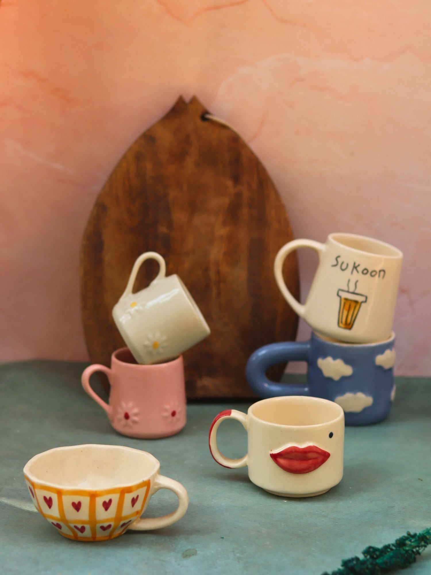 Set of 6 Aesthetic Brew Mugs (for the price of 5)