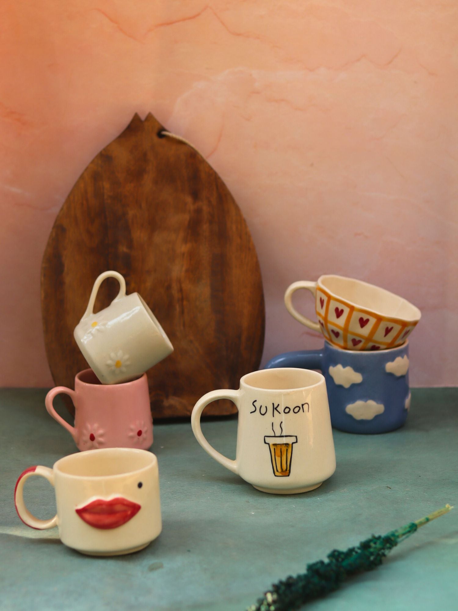 Set of 6 Aesthetic Brew Mugs (for the price of 5)