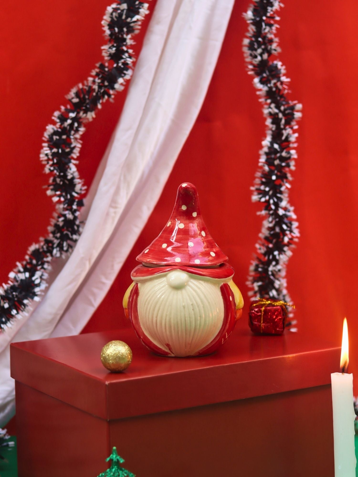 The Cutest Santa Jar in a Gift Box handmade in India