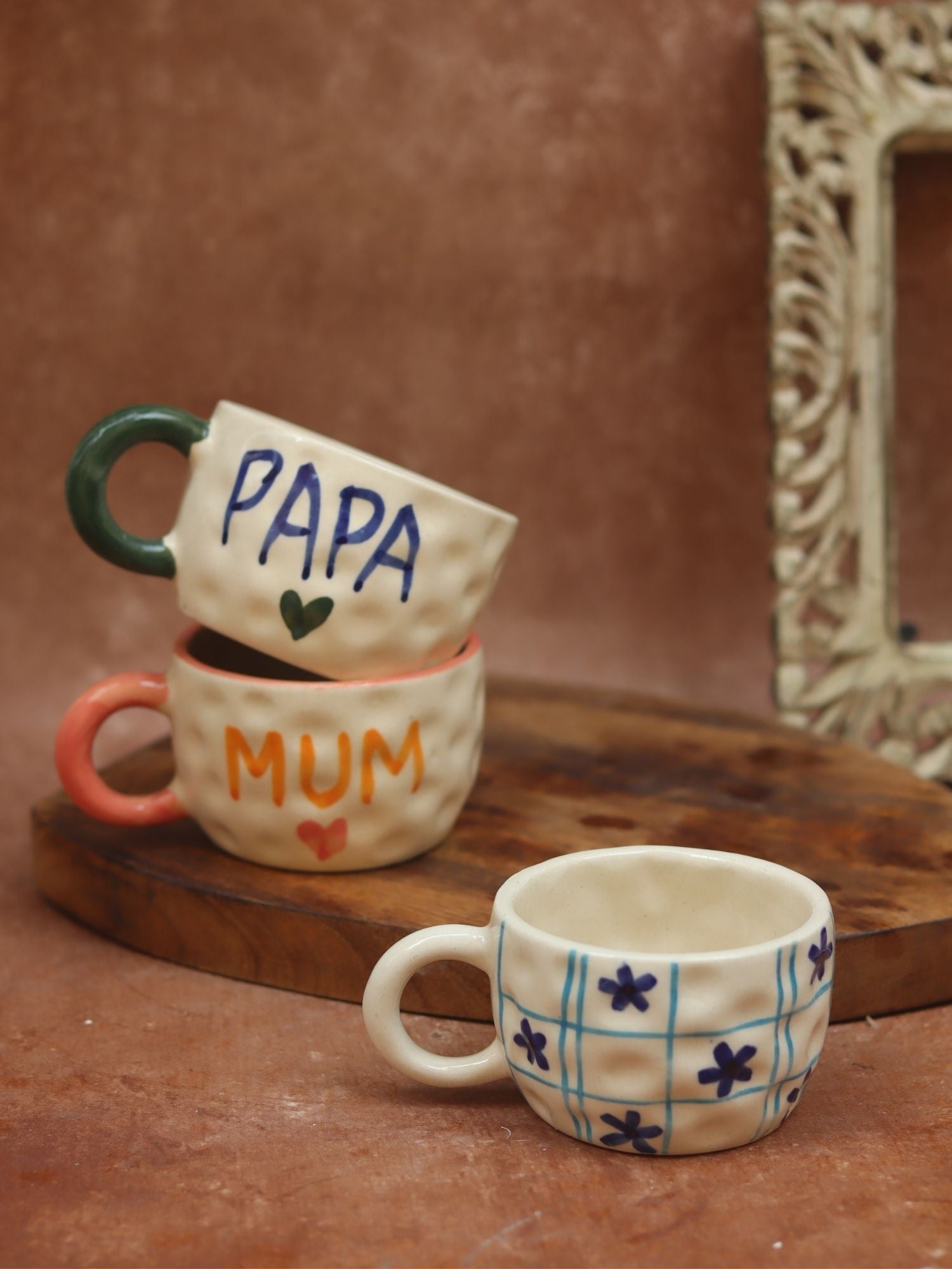 Set of 3 - Sweet Sip Mugs combo made by ceramic