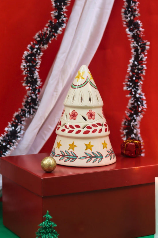 Lead free Santa's Light House in a Gift Box