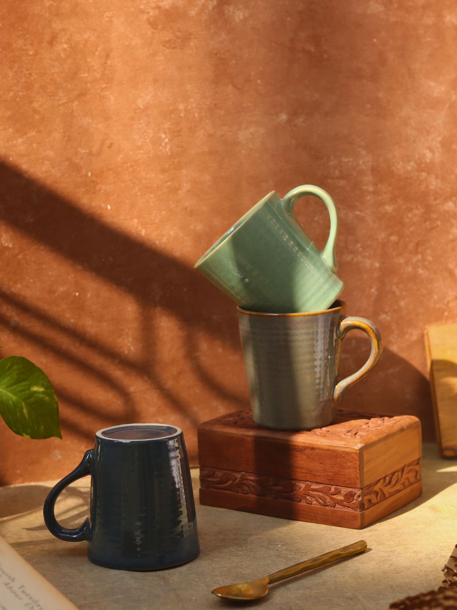 Set of 3 - Essential Coffee Mug handmade in India