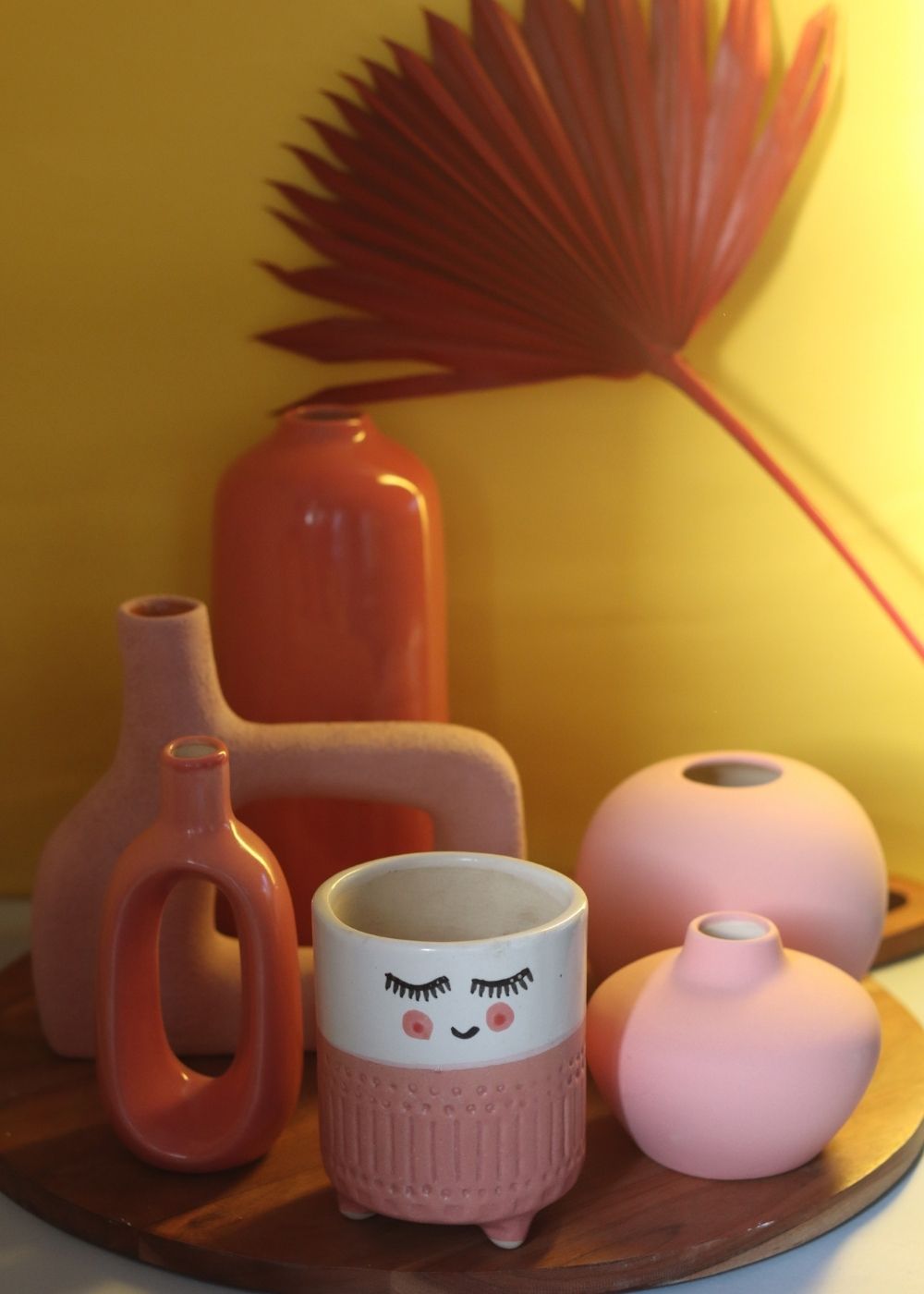 Set of 6 Pretty Pink Combo (for the price of 5) premium quality vases