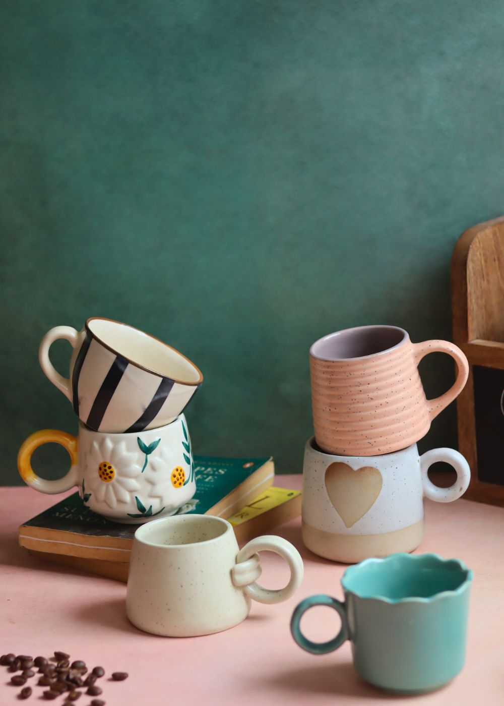 Set of 6 - Evergreen Elegance Mugs (for the price of 5) with premium quality material